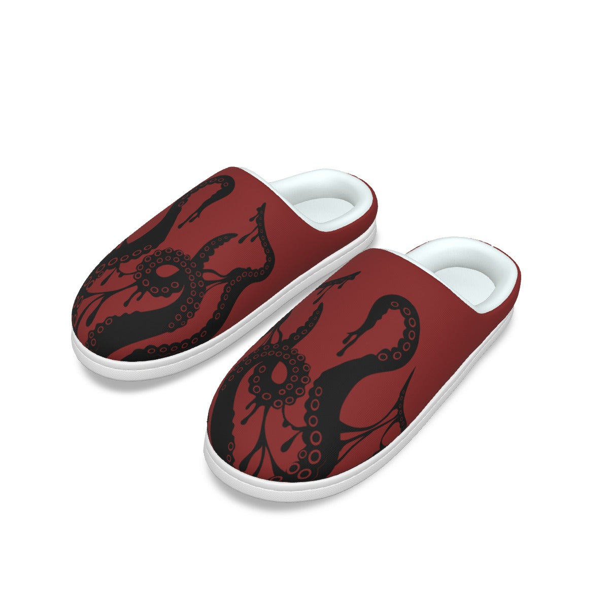 Tentacular Red Plush Slippers (L)
